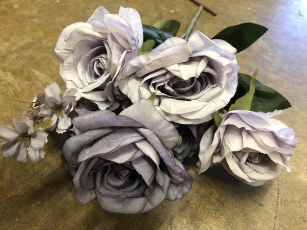 Mixed Purple/lilac Roses Artificial Flower with filler