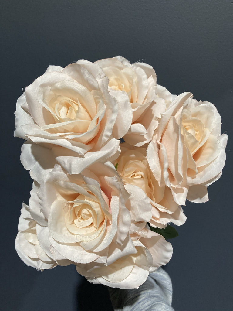 New Rose Blush 9 head Empress Roses Artificial Flower large sweet rose