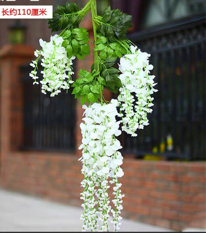 Hanging wisteria (White)-Artificial flower