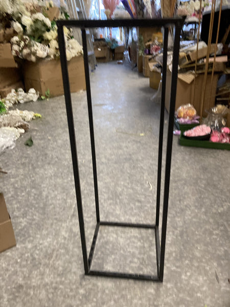 Modern Rectangular Stand Metal black Geometric Vases 24"