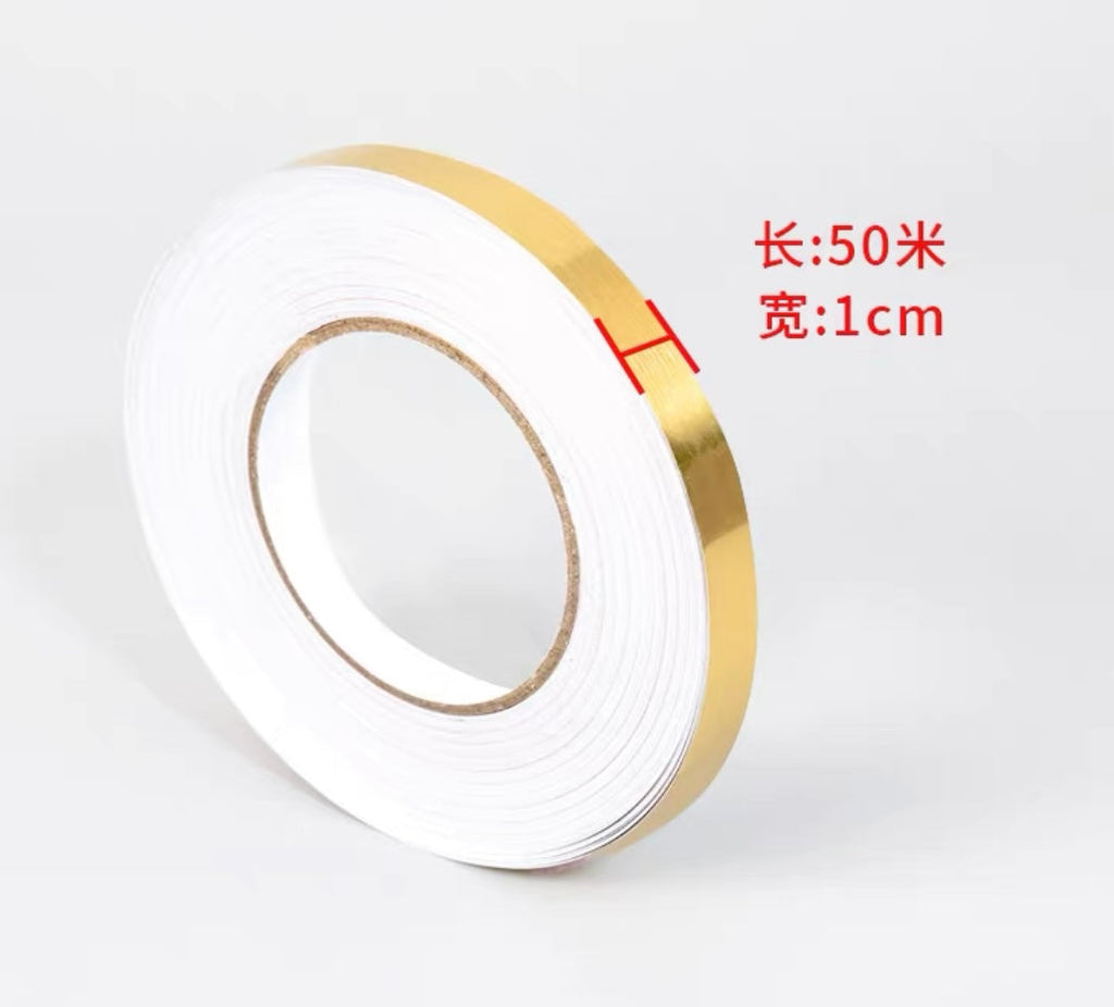 Gold Tape 50 meter 1cm wide
