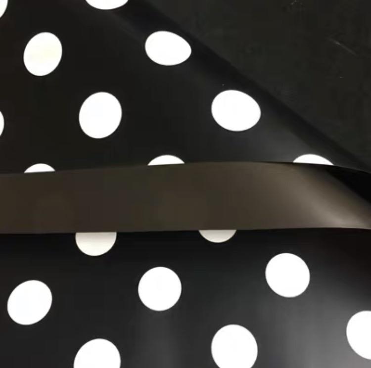 24"x24" Waterproof Wrapping Paper black polka dot
