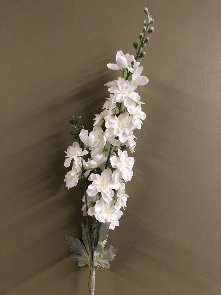 Artificial Silk flower Delphinium (white)DEL1 - Richview Glass Wedding Supplies