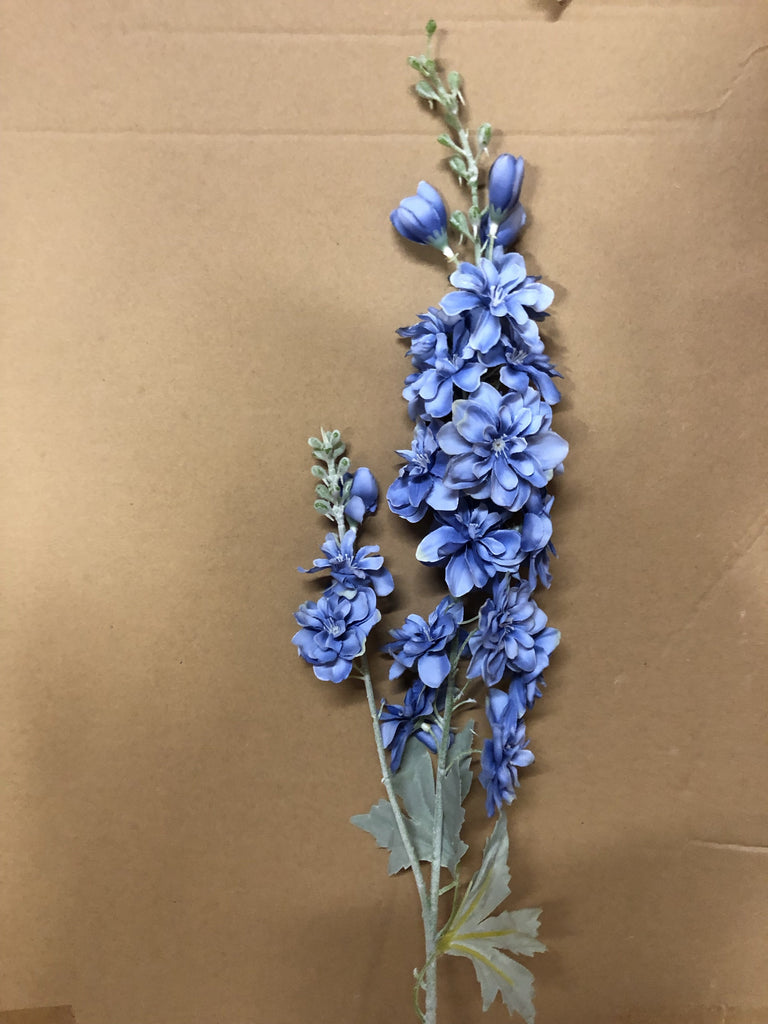 Blue Artificial Silk flower Delphinium - Richview Glass Wedding Supplies