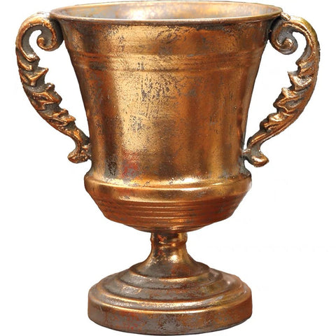 Tall Vintage GOLD bowl /urn METAL