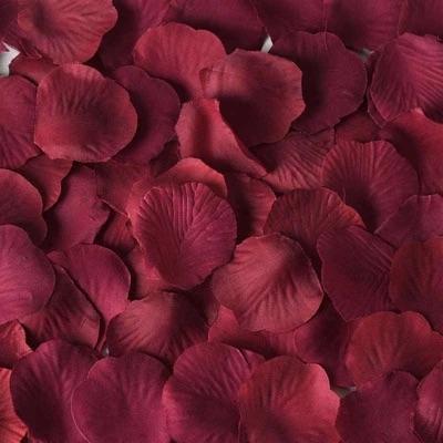 Burgundy/Dark Red Silk Rose Petal