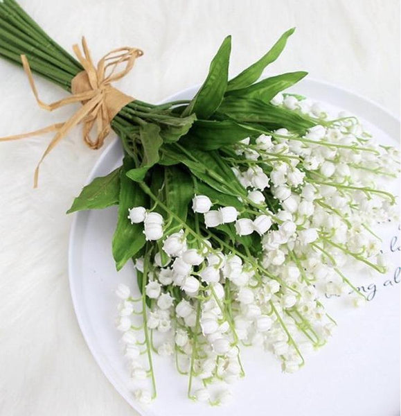 10xlily of the valley white wedding greenery filler for corsage