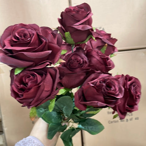 Burgundy diamond rose Rose Bunch 10 head