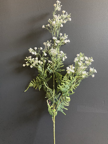 Green Leaf with White flower long stem baby breath