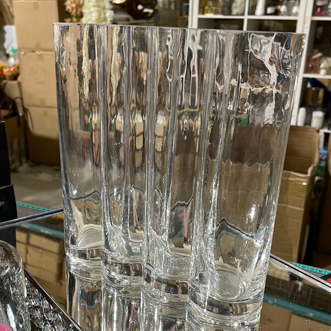 8"  Clear Bubble Glass Vase