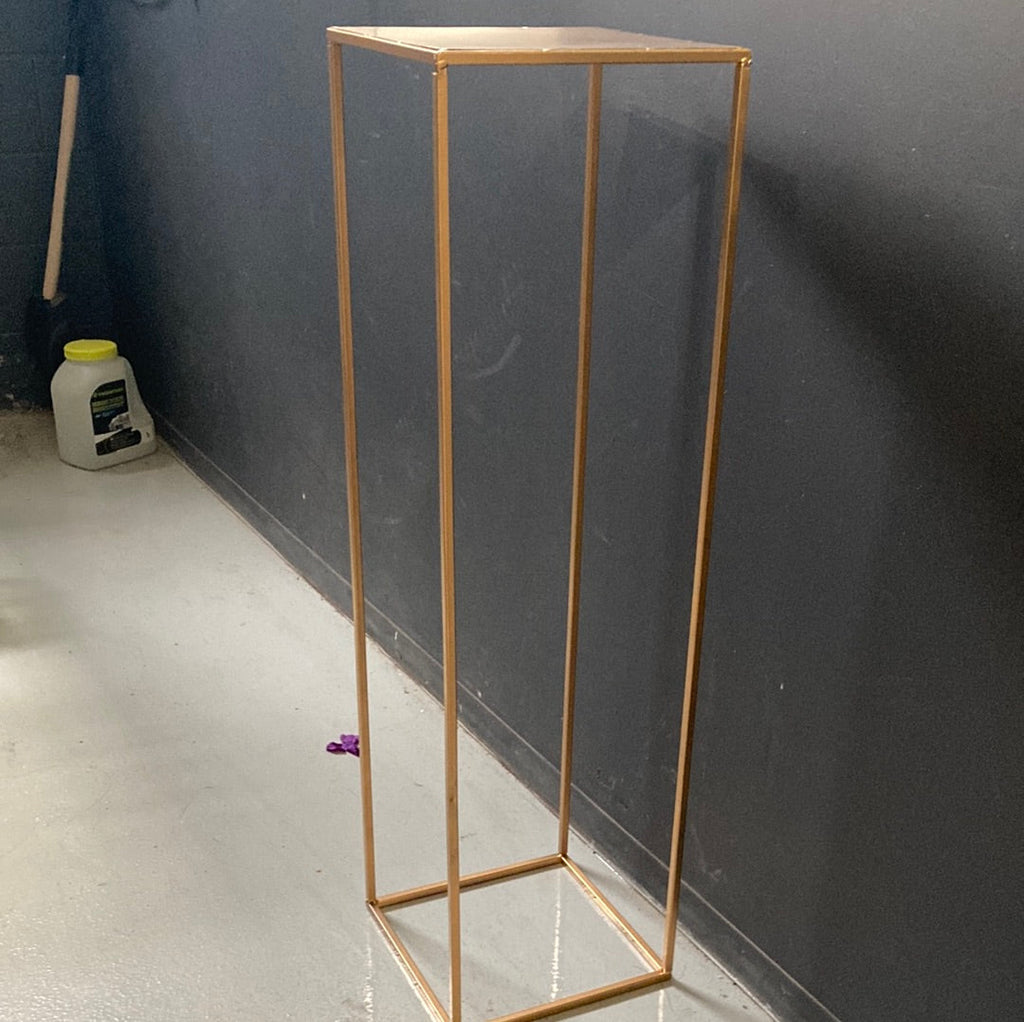 Modern Rectangular Stand Metal GOLD 40
