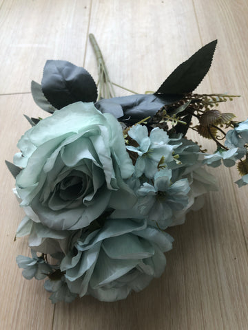Mixed blue Roses Artificial Flower with filler