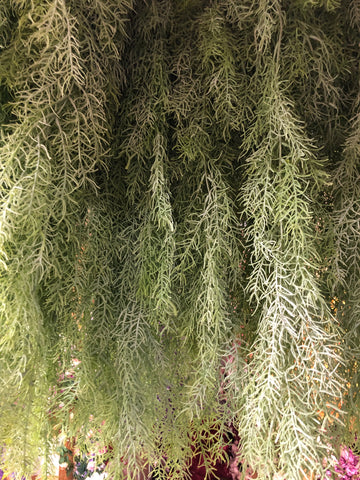 Silver grey artificial hanging pine/Needle Greenery for Wedding home decor