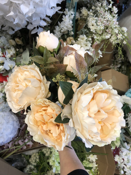 FAUx PEONIES PEONY BUNCH (Champagne mix)