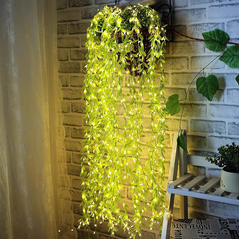 Long Garland Greenery 3 meters wide x1 meter long Light 💡 USB charge