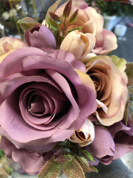 New fall color Purple Roses Artificial Flower R135