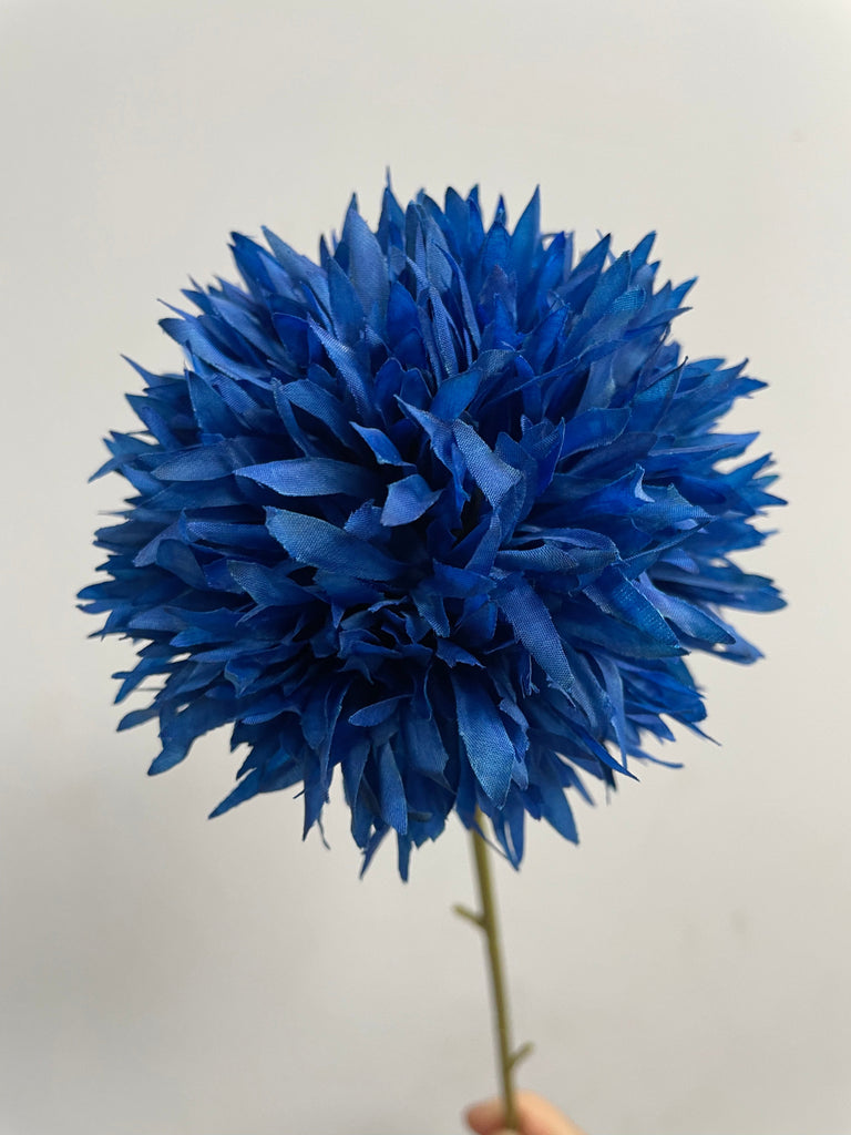 New Single Royal blue Pom Artificial Filler Flower