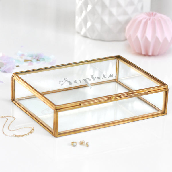 Geometric Rectangular Ring Box Jewelry Box (L)