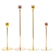 New Metal CANDLEHOLDER set Of 4 French Gold