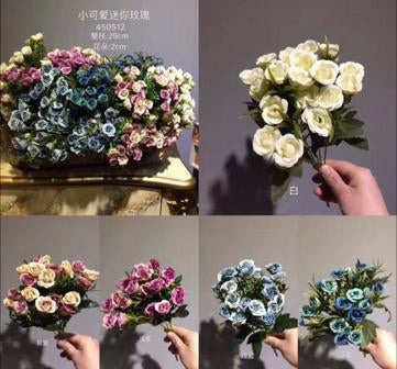 Mini Rose Artificial Flower small roses 450512 - Richview Glass Wedding Supplies