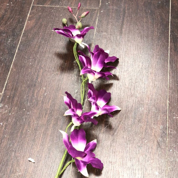 WHOLESALE ARTIFICIAL FLOWER WHITE DENDROBIUM ORCHID SILK FLOWER (purple)-F7752A6B-2