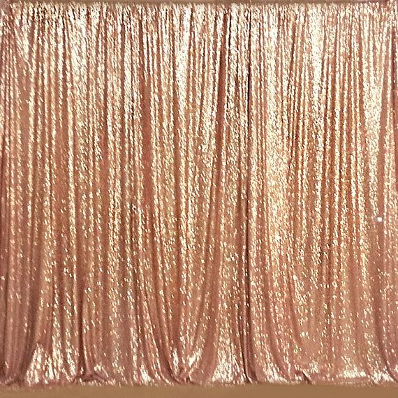 Sequin Panel 5feetx20feet Fabric Backdrop Rose Gold