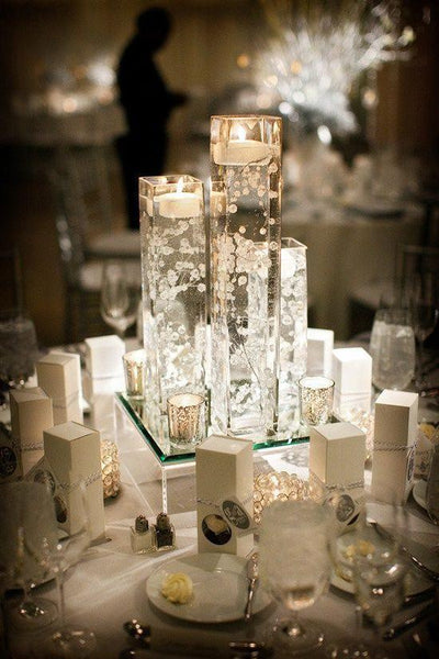 Glass Square Vase 24"x4"x4" - Richview Glass Wedding Supplies