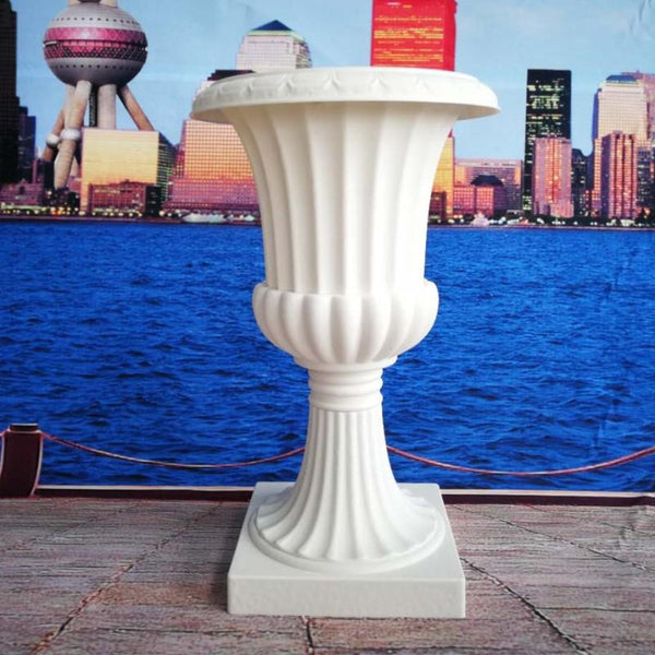 Plastic Tall urn White