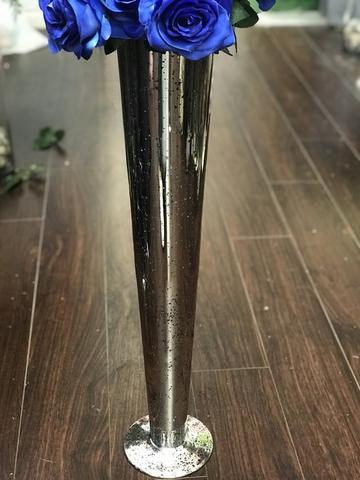 Mercury Gold 24" Pilsner Trumpet Cone Vase VR0195